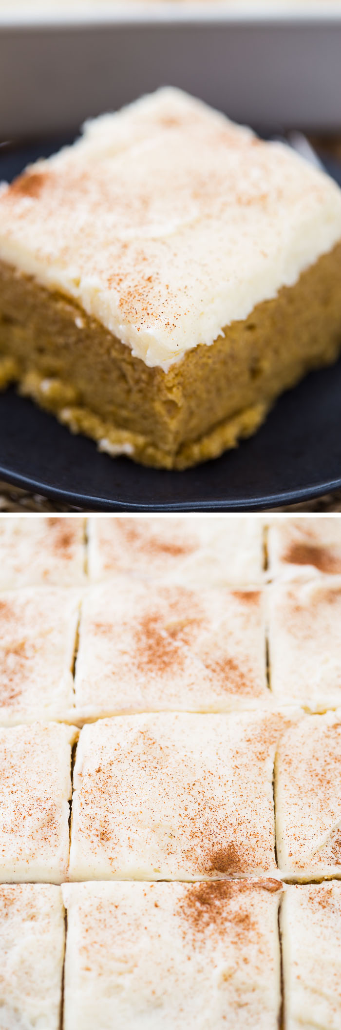 Pumpkin Bars with Whipped Chai Frosting