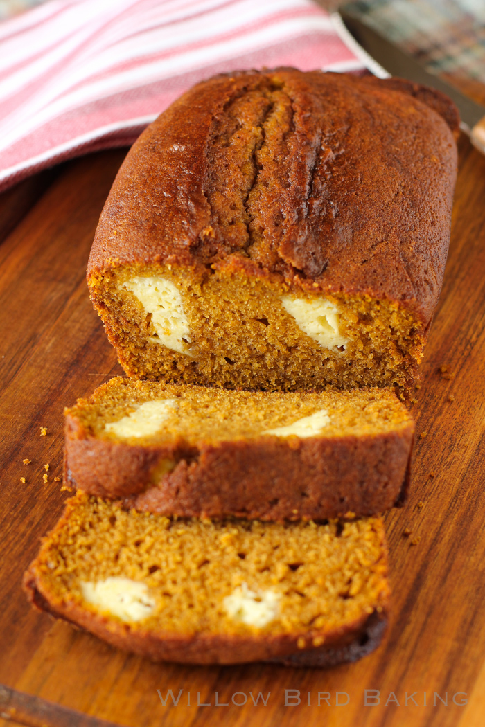 Cheesecake-Stuffed Pumpkin Bread