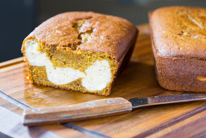 Pumpkin Bread Stuffed with Chai Cheesecake