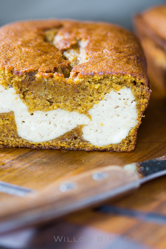 Pumpkin Bread Stuffed with Chai Cheesecake