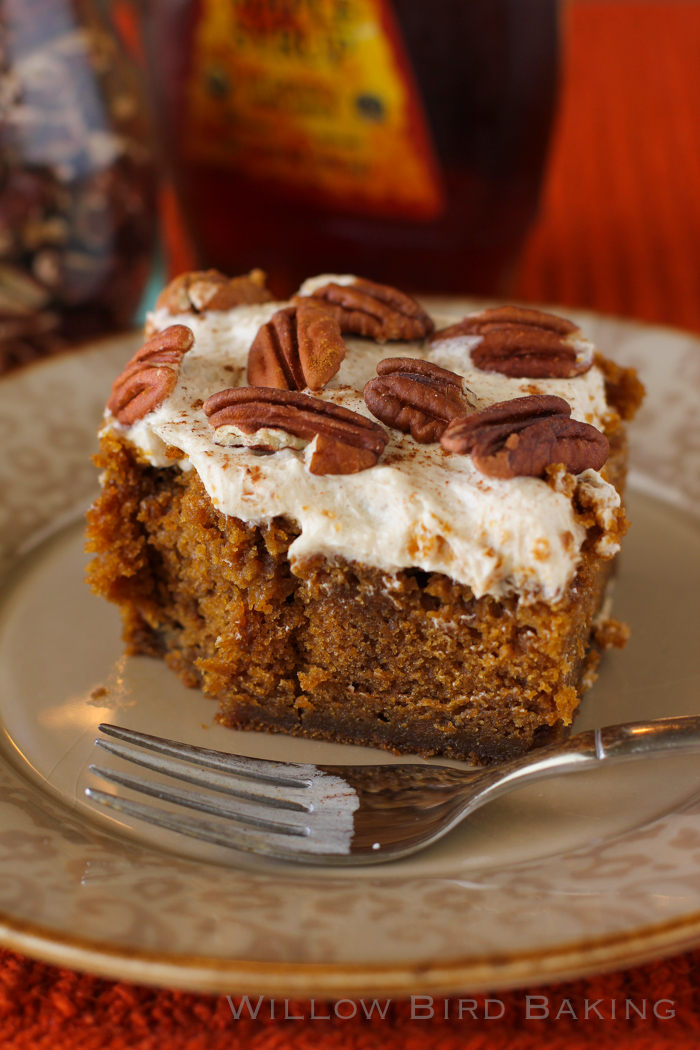 Drunken Pumpkin Gingerbread Snack Cake