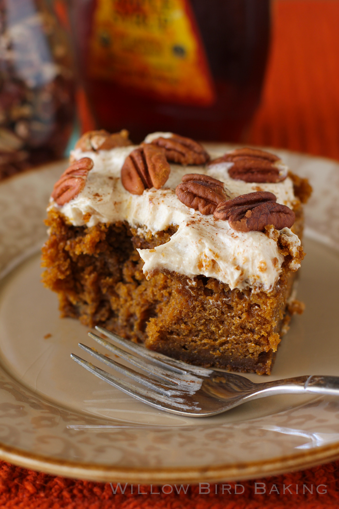 Drunken Pumpkin Gingerbread Snack Cake