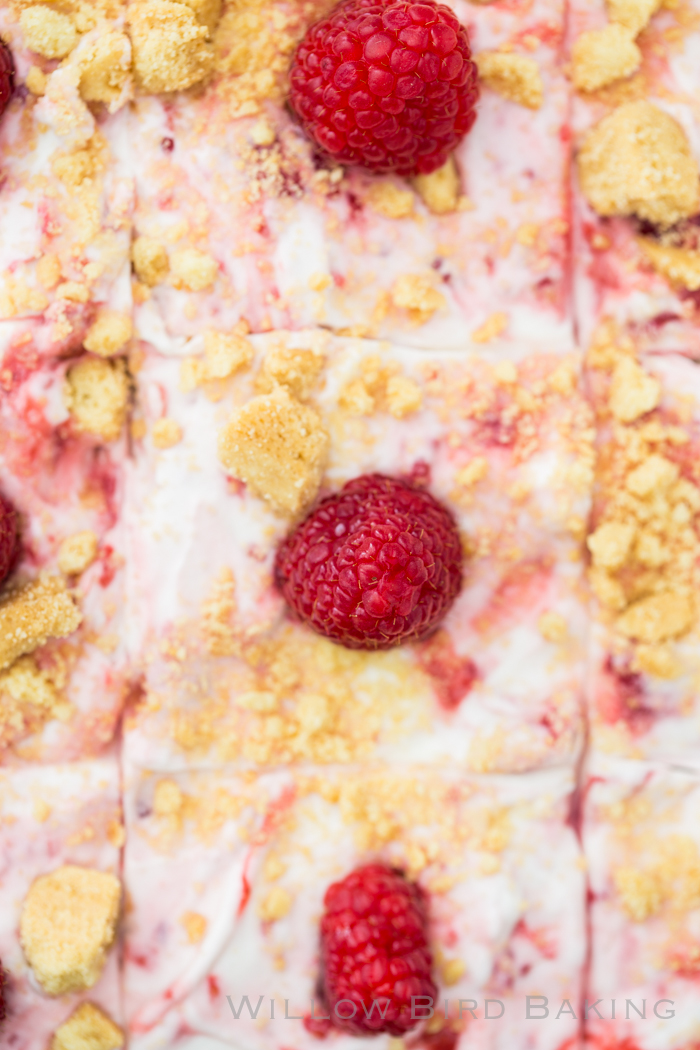 Raspberry Fool Sheet Cake