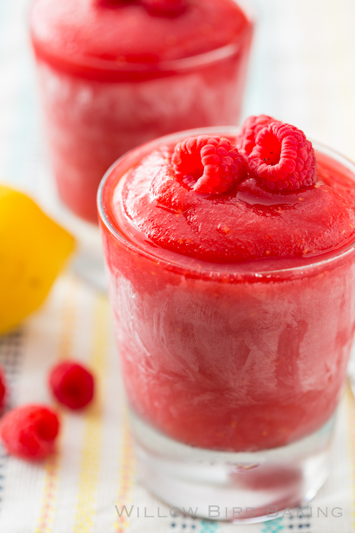 raspberry frosé (frozen rosé, the best adult slushie ever!)