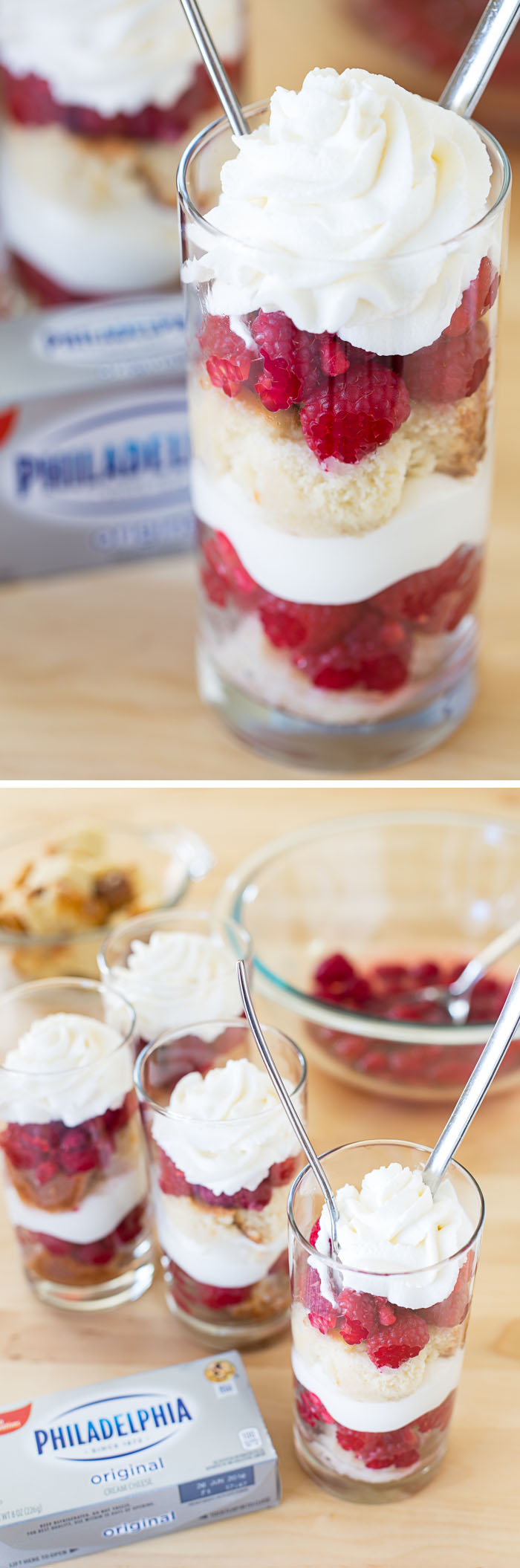 Easy Raspberry Cheesecake Double-Date Parfaits