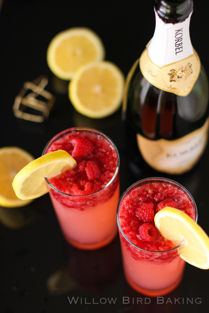 Raspberry Lemonade Champagne Smash