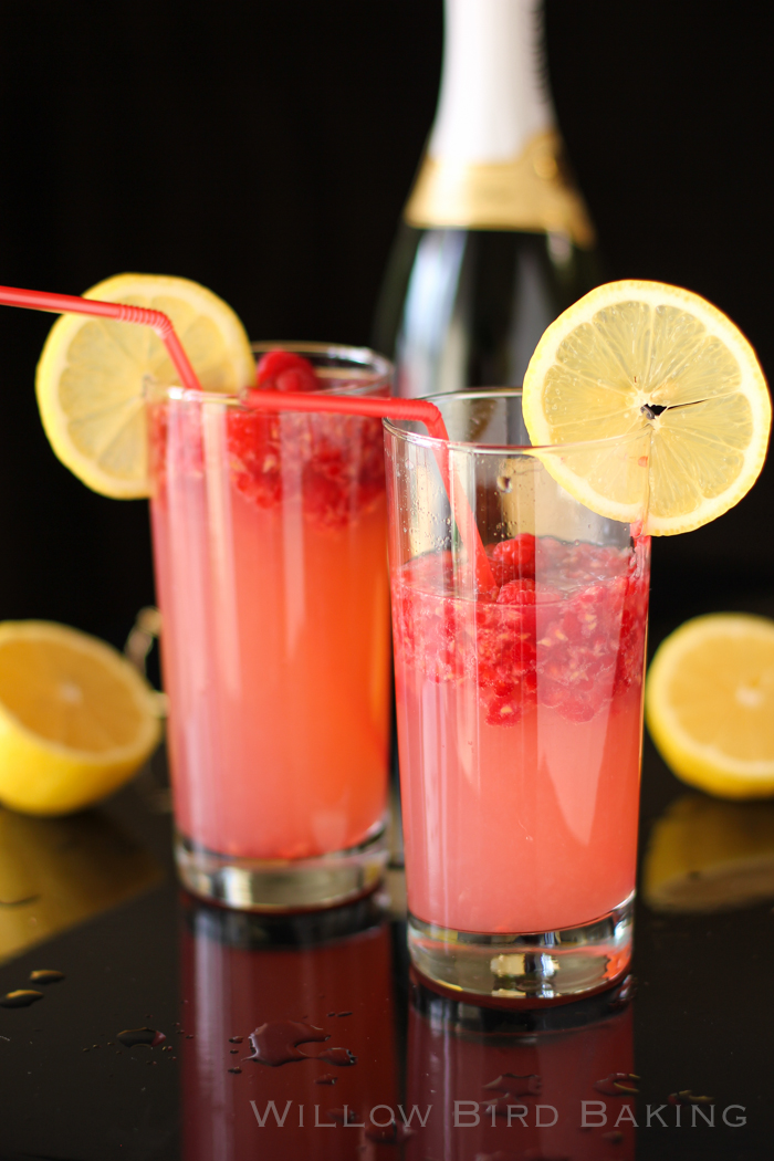 Raspberry Lemonade Champagne Smash - Willow Bird Baking