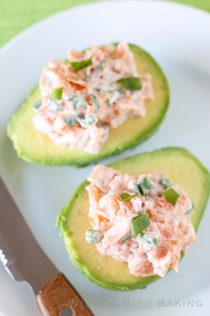 Smoked Salmon Salad in Avocado Boats