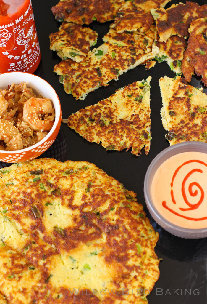 Willow Bird Baking's Best Recipes of 2015: Paleo Scallion Pancakes with Sriracha Aioli