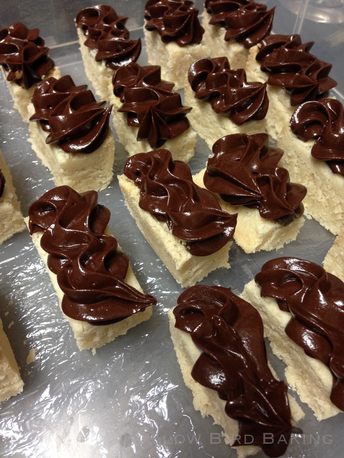 Shortbreads with Dark Chocolate Frosting