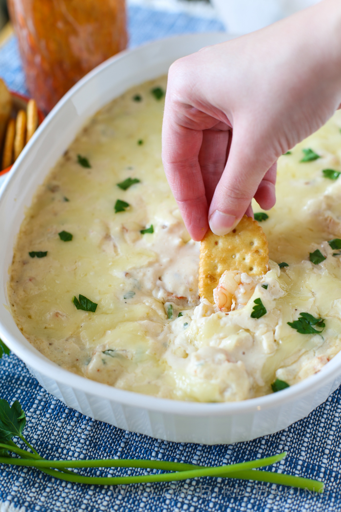 Hot Cheesy Shrimp Dip