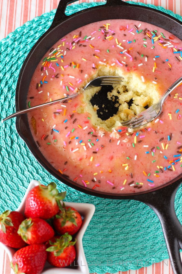 Strawberry Doughnut Cake