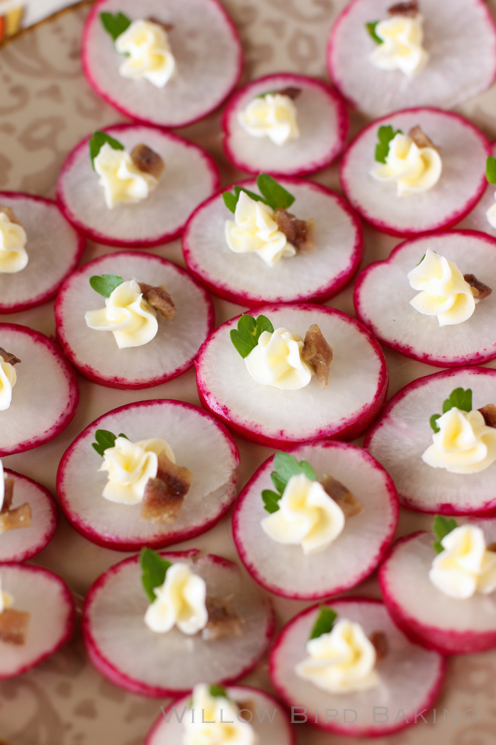 Radishes with Whipped Butter, Anchovy, and Parsley