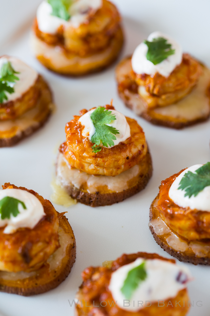 Cheesy Chipotle Shrimp Sweet Potato Coins